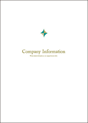 （シンプルイメージ）会社案内用表紙ポケットフォルダデザインデータ